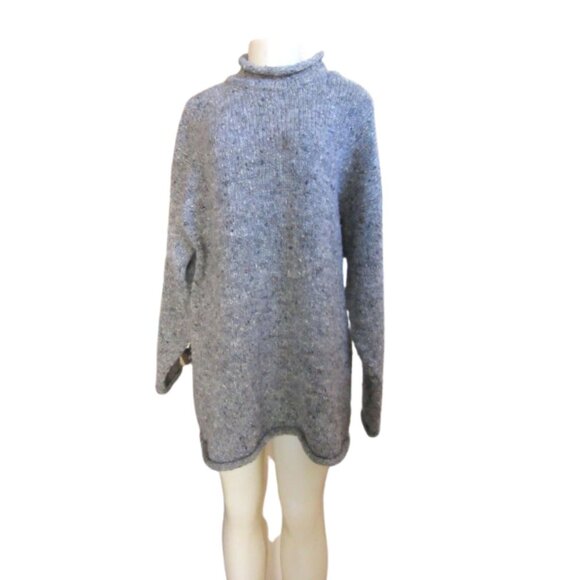 Glendalough Woollen Mills Ireland Wool Gray Tunic Style Sweater XXL - Picture 2 of 14